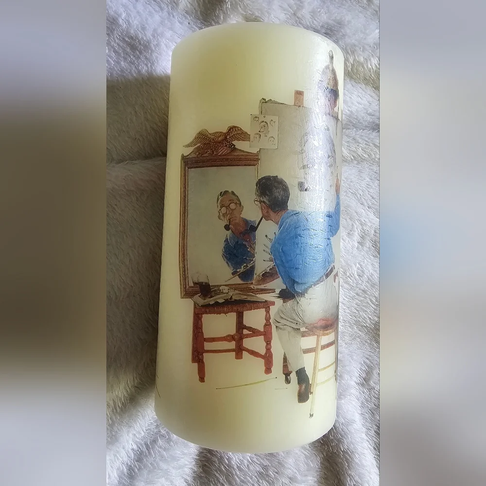 Norman Rockwell Flameless Candles 3 x 6 - Set